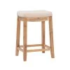 Claridge Brown Acacia 24 in. Counter Stool with Linen Seat by Linon Home Decor 2 Claridge Brown Acacia 24 in. Counter Stool with Linen Seat by Linon Home Decor -Linon Home Decor Shop acacia brown linon home decor bar stools thd01797 64 1000