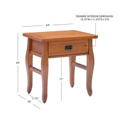 Santa Fe Antique Pine Storage End Table by Linon Home Decor -Linon Home Decor Shop antique pine linon home decor end side tables 76057ant01u fa 1000
