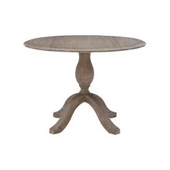 Habersham Antique Rustic Finish Round Drop Leaf Dining Table by Linon Home Decor