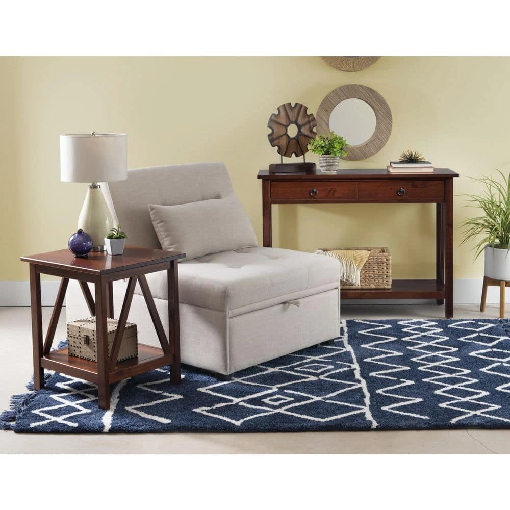 Titian 43 in. Antique Tobacco Standard Rectangle Wood Console Table with Drawers by Linon Home Decor 12 Titian 43 in. Antique Tobacco Standard Rectangle Wood Console Table with Drawers by Linon Home Decor - Image 10