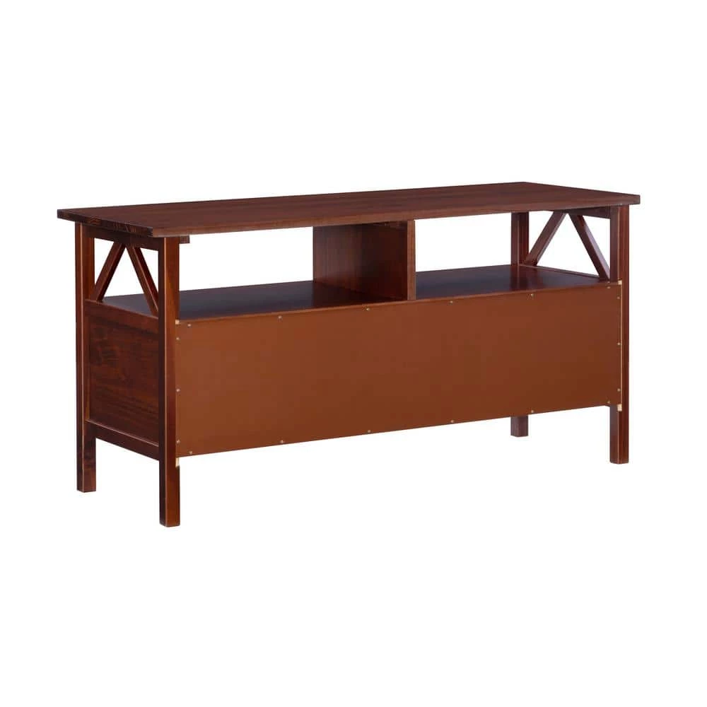 Titian Collection 44 in. Antique Tobacco Wood TV Stand Fits TVs Up to 40 in. with Storage Doors by Linon Home Decor 6 Titian Collection 44 in. Antique Tobacco Wood TV Stand Fits TVs Up to 40 in. with Storage Doors by Linon Home Decor - Image 4