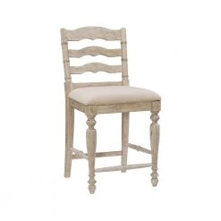 39 in. Marino Counter Stool- White Wash by Linon Home Decor
