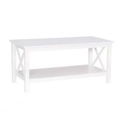 Ramsey Antique White Coffee Table by Linon Home Decor