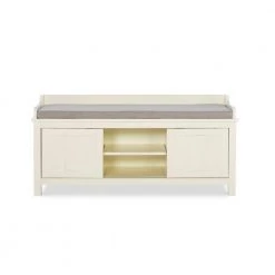 Hempstead 20.98 in. H x 45 in. W x 17.01 in. D White Storage Bench by Linon Home Decor -Linon Home Decor Shop antique white linon home decor dining benches thd03594 c3 1000