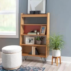 May 48.75 in. Ash Brown 4-Shelf Accent Bookcase by Linon Home Decor 17 May 48.75 in. Ash Brown 4-Shelf Accent Bookcase by Linon Home Decor -Linon Home Decor Shop ash brown linon home decor bookcases bookshelves thd03540 31 1000