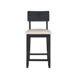 Rodman 38 in. H Dark Charcoal High Back Wood Frame Counter stool by Linon Home Decor -Linon Home Decor Shop balckwash linon home decor bar stools thd04063 c3 1000