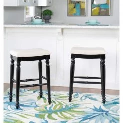 Marino 30 in. Black Backless Bar Stool by Linon Home Decor -Linon Home Decor Shop beige black linon home decor bar stools thd01937 31 1000