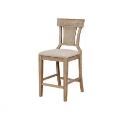Maxwell 26 in. Rustic Brown with Grey Wash Counter Stool by Linon Home Decor