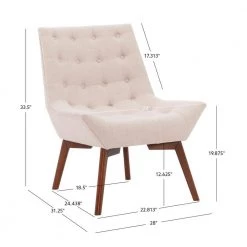 Julian Beige Linen Tufted Modern Accent Chair by Linon Home Decor 16 Julian Beige Linen Tufted Modern Accent Chair by Linon Home Decor -Linon Home Decor Shop beige linon home decor accent chairs thd02942 44 1000