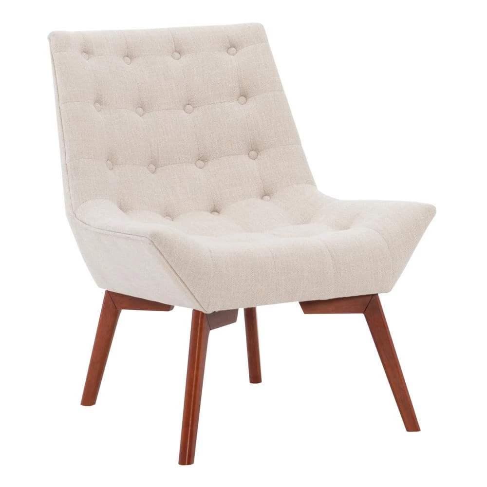 Julian Beige Linen Tufted Modern Accent Chair by Linon Home Decor 6 Julian Beige Linen Tufted Modern Accent Chair by Linon Home Decor - Image 4