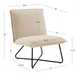 Sibley Beige Sherpa Chair by Linon Home Decor -Linon Home Decor Shop beige linon home decor accent chairs thd03613 1f 1000