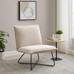 Sibley Beige Sherpa Chair by Linon Home Decor -Linon Home Decor Shop beige linon home decor accent chairs thd03613 31 1000