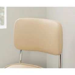 Jaxon Silver Metal 31 in. Barstool with Beige / Tan Faux Leather Seat by Linon Home Decor -Linon Home Decor Shop beige linon home decor bar stools thdac3742 1f 1000