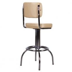 Jaxon Silver Metal 31 in. Barstool with Beige / Tan Faux Leather Seat by Linon Home Decor -Linon Home Decor Shop beige linon home decor bar stools thdac3742 4f 1000