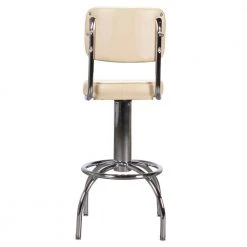 Jaxon Silver Metal 31 in. Barstool with Beige / Tan Faux Leather Seat by Linon Home Decor -Linon Home Decor Shop beige linon home decor bar stools thdac3742 66 1000
