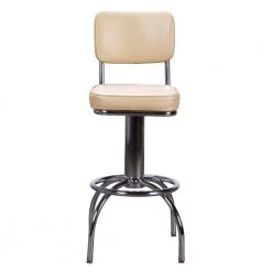 Jaxon Silver Metal 31 in. Barstool with Beige / Tan Faux Leather Seat by Linon Home Decor -Linon Home Decor Shop beige linon home decor bar stools thdac3742 c3 1000