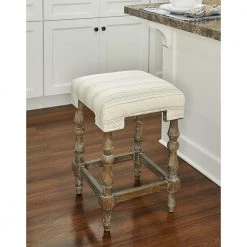 Rosa Backless 24 in. Counter Stool by Linon Home Decor -Linon Home Decor Shop beige rustic brown linon home decor bar stools thd00722 31 1000