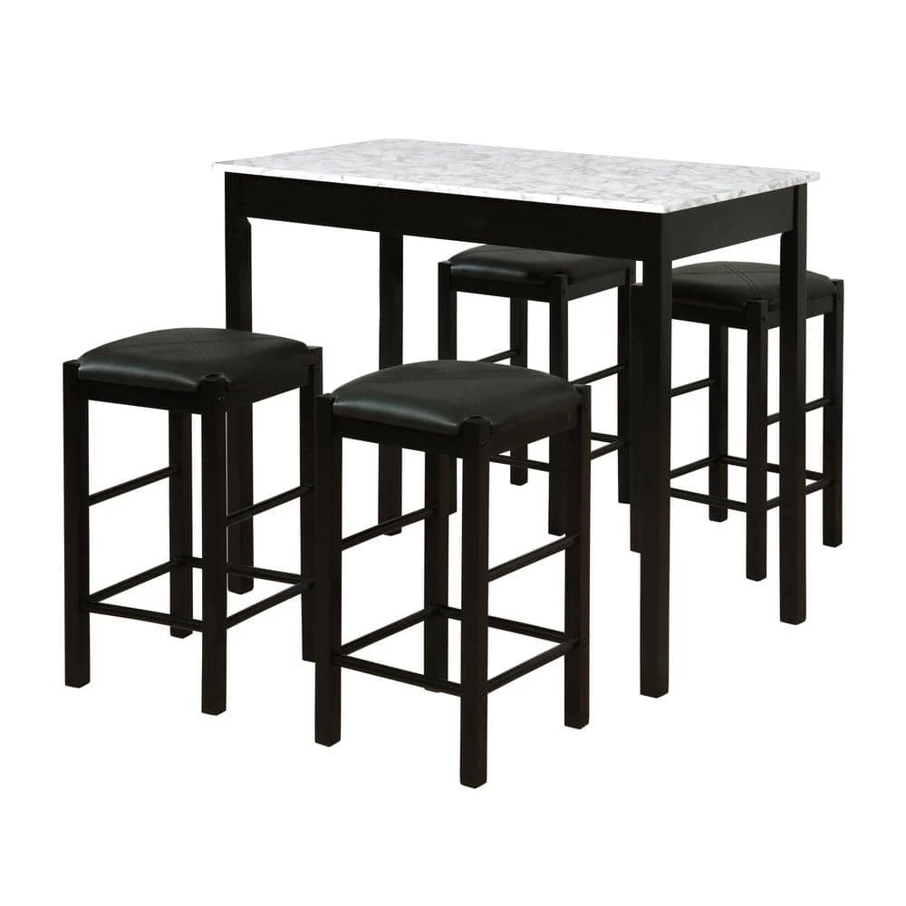 Tahoe 5-Piece Black and White Tavern Set by Linon Home Decor 3 Tahoe 5-Piece Black and White Tavern Set by Linon Home Decor