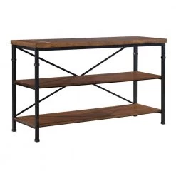 Austin 50 in. Black and Ash Veneer Particle Board TV Stand Fits TVs Up to 40 in. with Built-In Storage by Linon Home Decor