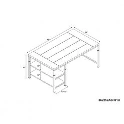 45 in. Rectangular Black/Ash Veneer Writing Desk with Open Storage by Linon Home Decor 16 45 in. Rectangular Black/Ash Veneer Writing Desk with Open Storage by Linon Home Decor -Linon Home Decor Shop black ash veneer linon home decor writing desks 862252ash01u 1f 1000