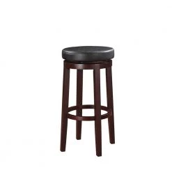 Maya 29 in. Black and Brown Cushioned Bar Stool by Linon Home Decor -Linon Home Decor Shop black brown linon home decor bar stools 98353kblk 01 kd a0 1000