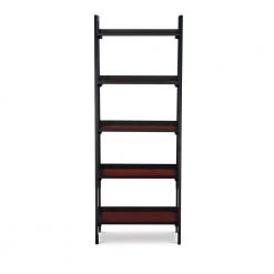 59.84 in. Black Cherry Wood 5-shelf Ladder Bookcase with Open Back by Linon Home Decor 13 59.84 in. Black Cherry Wood 5-shelf Ladder Bookcase with Open Back by Linon Home Decor -Linon Home Decor Shop black cherry linon home decor bookcases bookshelves 64019blkchy01kdu 4f 1000