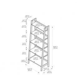 59.84 in. Black Cherry Wood 5-shelf Ladder Bookcase with Open Back by Linon Home Decor 17 59.84 in. Black Cherry Wood 5-shelf Ladder Bookcase with Open Back by Linon Home Decor -Linon Home Decor Shop black cherry linon home decor bookcases bookshelves 64019blkchy01kdu 76 1000