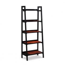 59.84 in. Black Cherry Wood 5-shelf Ladder Bookcase with Open Back by Linon Home Decor 12 59.84 in. Black Cherry Wood 5-shelf Ladder Bookcase with Open Back by Linon Home Decor -Linon Home Decor Shop black cherry linon home decor bookcases bookshelves 64019blkchy01kdu c3 1000