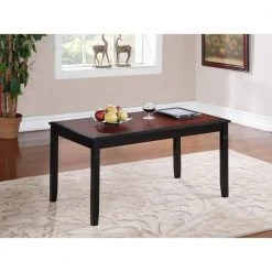 Osborne 37 in. Black/Cherry Medium Rectangle Wood Coffee Table by Linon Home Decor -Linon Home Decor Shop black cherry linon home decor coffee tables 64022blkchy01kdu 31 1000