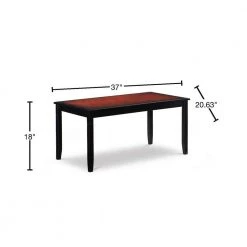 Osborne 37 in. Black/Cherry Medium Rectangle Wood Coffee Table by Linon Home Decor -Linon Home Decor Shop black cherry linon home decor coffee tables 64022blkchy01kdu 40 1000