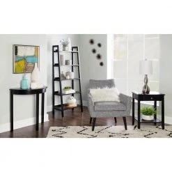 Osborne 26 in. Black/Cherry Half Moon Wood Console Table with Storage by Linon Home Decor 19 Osborne 26 in. Black/Cherry Half Moon Wood Console Table with Storage by Linon Home Decor -Linon Home Decor Shop black cherry linon home decor console tables 64026blkchy01kdu 1f 1000