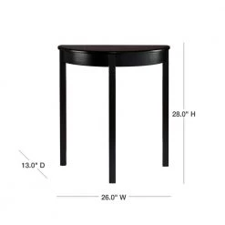 Osborne 26 in. Black/Cherry Half Moon Wood Console Table with Storage by Linon Home Decor 13 Osborne 26 in. Black/Cherry Half Moon Wood Console Table with Storage by Linon Home Decor -Linon Home Decor Shop black cherry linon home decor console tables 64026blkchy01kdu 40 1000