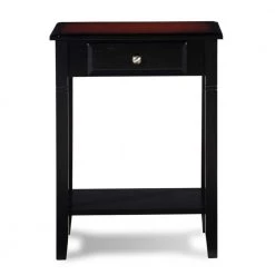Camden 18 in. W Black Cherry 24 in. H Rectangle Wood top End Table by Linon Home Decor -Linon Home Decor Shop black cherry linon home decor end side tables 64027blkchy01kdu c3 1000