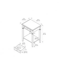 Camden 18 in. W Black Cherry 24 in. H Rectangle Wood top End Table by Linon Home Decor -Linon Home Decor Shop black cherry linon home decor end side tables 64027blkchy01kdu fa 1000