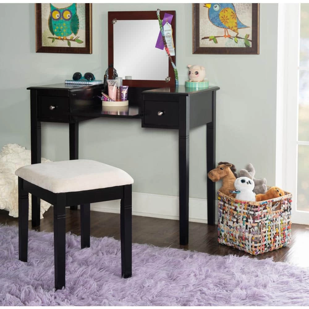 Camden 2-Piece Black Cherry Vanity Set by Linon Home Decor 12 Camden 2-Piece Black Cherry Vanity Set by Linon Home Decor - Image 10