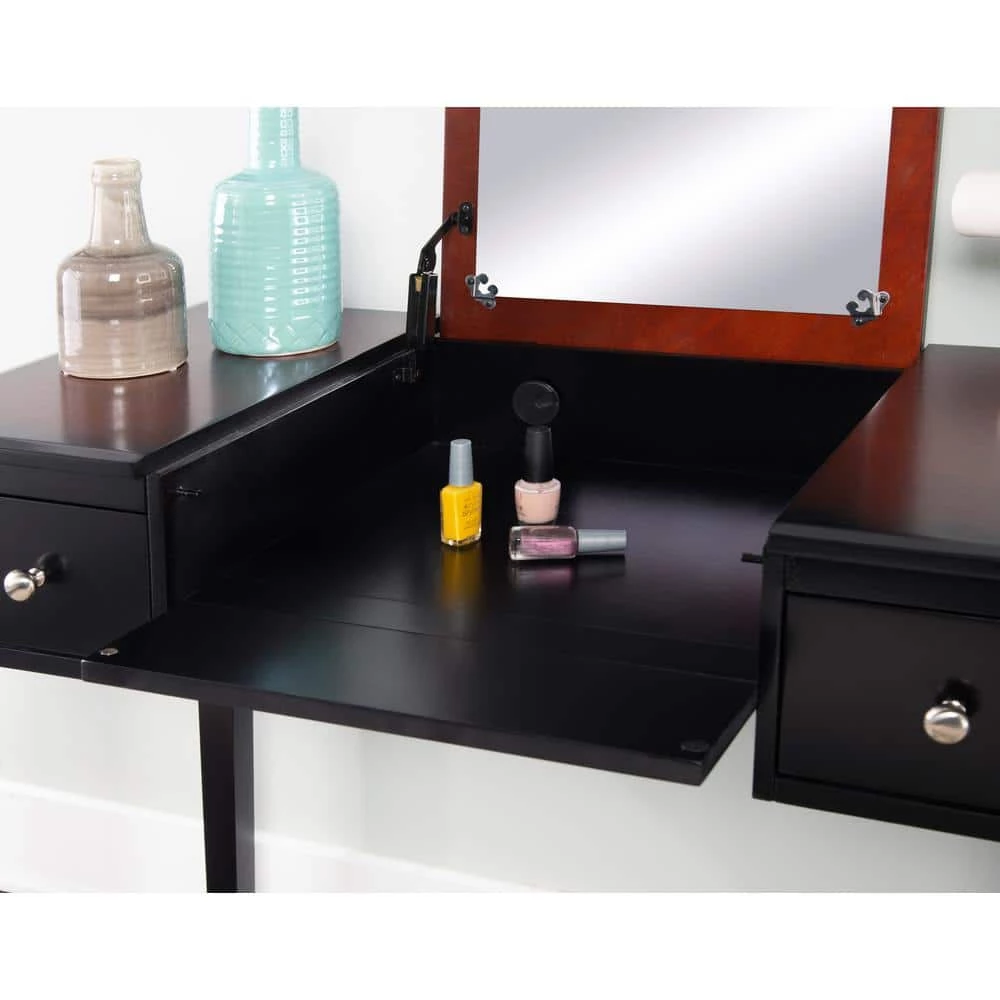 Camden 2-Piece Black Cherry Vanity Set by Linon Home Decor 7 Camden 2-Piece Black Cherry Vanity Set by Linon Home Decor - Image 5