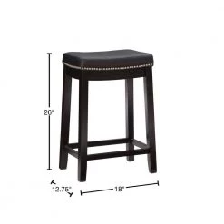 Claridge 26 in. Black Cushioned Counter Stool by Linon Home Decor -Linon Home Decor Shop black espresso linon home decor bar stools 55815blk01u 40 1000