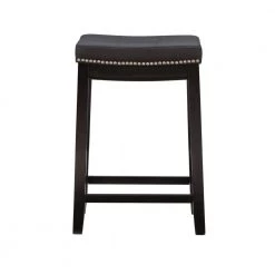 Claridge 26 in. Black Cushioned Counter Stool by Linon Home Decor -Linon Home Decor Shop black espresso linon home decor bar stools 55815blk01u c3 1000