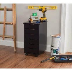 McLeod Black Six Drawer Rolling Accent Cabinet by Linon Home Decor 19 McLeod Black Six Drawer Rolling Accent Cabinet by Linon Home Decor -Linon Home Decor Shop black linon home decor accent cabinets thd02937 1f 1000