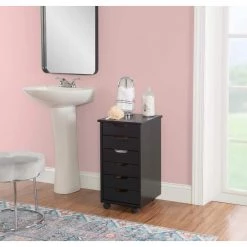 McLeod Black Six Drawer Rolling Accent Cabinet by Linon Home Decor 23 McLeod Black Six Drawer Rolling Accent Cabinet by Linon Home Decor -Linon Home Decor Shop black linon home decor accent cabinets thd02937 31 1000