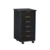 McLeod Black Six Drawer Rolling Accent Cabinet by Linon Home Decor 1 McLeod Black Six Drawer Rolling Accent Cabinet by Linon Home Decor -Linon Home Decor Shop black linon home decor accent cabinets thd02937 64 1000