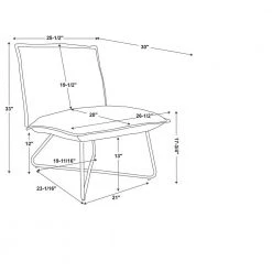 LauraLee Grey and Black Metal Modern Accent Chair by Linon Home Decor -Linon Home Decor Shop black linon home decor accent chairs thd02943 1f 1000
