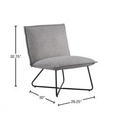 LauraLee Grey and Black Metal Modern Accent Chair by Linon Home Decor -Linon Home Decor Shop black linon home decor accent chairs thd02943 40 1000