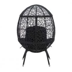 Alessandra Black Aluminum Side Chair Frame with Thick Black Cushion Round Chair by Linon Home Decor 13 Alessandra Black Aluminum Side Chair Frame with Thick Black Cushion Round Chair by Linon Home Decor -Linon Home Decor Shop black linon home decor accent chairs thd03211 66 1000
