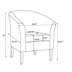 Anthony Black Faux Leather Club Chair by Linon Home Decor -Linon Home Decor Shop black linon home decor accent chairs thd03290 1f 1000
