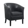Anthony Black Faux Leather Club Chair by Linon Home Decor 1 Anthony Black Faux Leather Club Chair by Linon Home Decor -Linon Home Decor Shop black linon home decor accent chairs thd03290 64 1000
