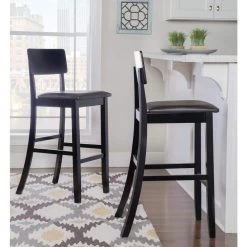 Torino Contemporary Bar Stool by Linon Home Decor -Linon Home Decor Shop black linon home decor bar stools 01855blk 01 kd u 31 1000