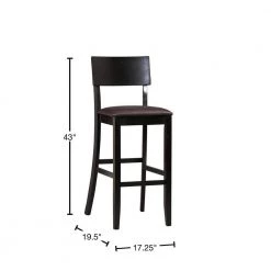 Torino Contemporary Bar Stool by Linon Home Decor -Linon Home Decor Shop black linon home decor bar stools 01855blk 01 kd u 40 1000