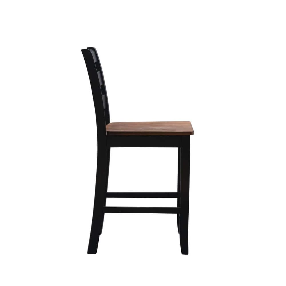 Lenny 40 in. H Black Counter-stool (Carton of 2) by Linon Home Decor 4 Lenny 40 in. H Black Counter-stool (Carton of 2) by Linon Home Decor - Image 2