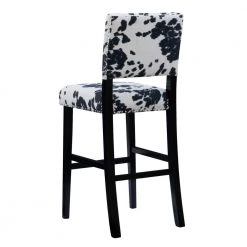 Carolyn Black Cow Print Bar Stool by Linon Home Decor -Linon Home Decor Shop black linon home decor bar stools thd00587 4f 1000